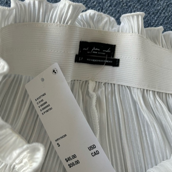 NWT Urban Outfitters White Out From Under Plisse Pants - Picture 5 of 5